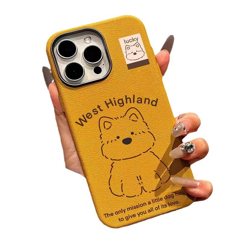 Line West High Ground Is Suitable for IPhone16pro and Apple 15pro Phone Cases. It Features 14 Leather Texture 13 and 12 Large Holes