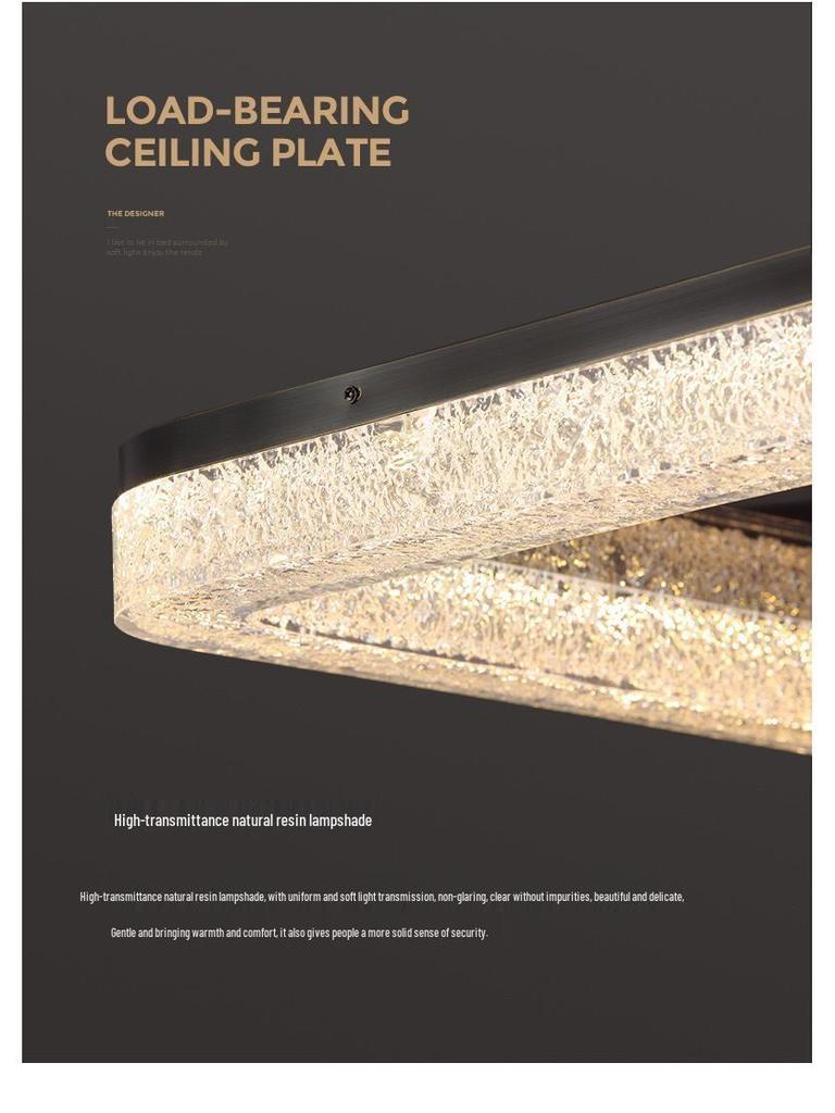 Luxury Italian Minimalist Resin Ceiling Chandelier for Living Room, Bedroom, or Restaurant