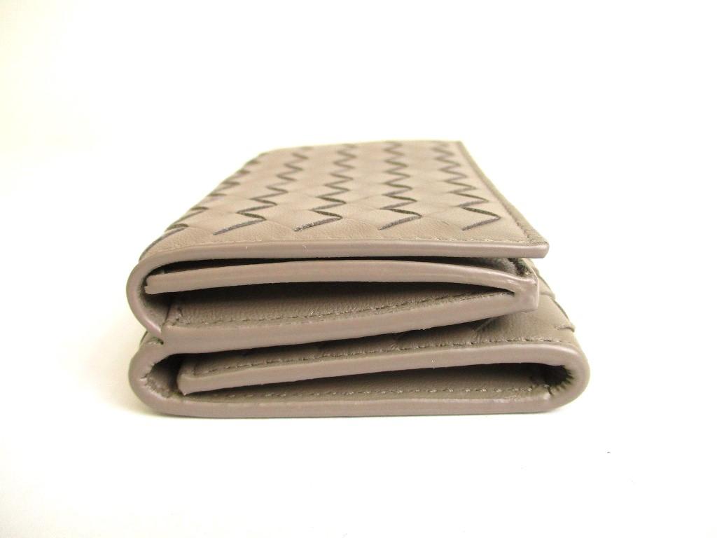 Authentic BOTTEGA VENETA Intrecciato Beige Leather Trifold Wallet Compact Wallet #9696  Refurbished