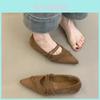 Elegant Pu Mary Jane Flats For Women With Pointed Toe And Low Heel For Daily Wear