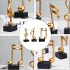 DOITOOL 3pcs Music Note Decor Musical Note Figurines Tabletop Musical Sculptures Resin Statue Crafts Music Note Figurine for Table Centerpiece Crafts
