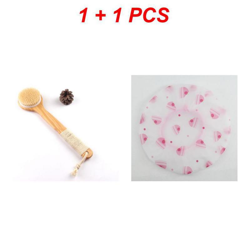 2 In 1 Dry Skin Body Brush Natural Bristle Dead Skin Remover Anti Cellulite Exfoliates Blood Circulation Health Massage Tools