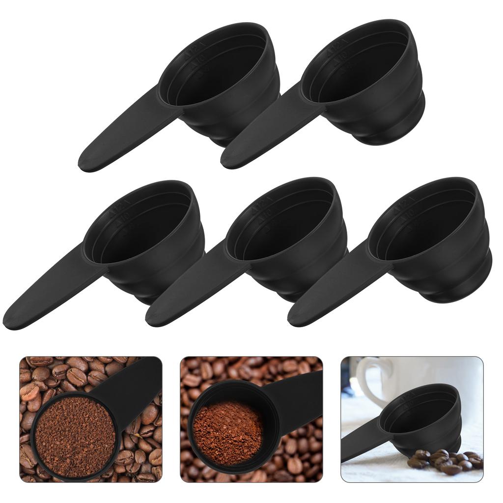 5 Stück Kunststoff-Messlöffel, Espressolöffel, Messbecher, Schaufel, Küche, Groß, Esslöffel, ABS, kleiner langer Griff