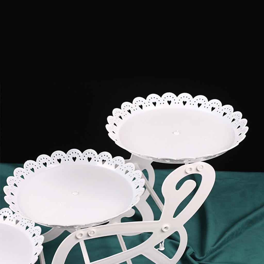 3 Tiers Cupcake Stand Dessert Display Tiered Serving Tray for Parties Tabletop Decoration Wedding Anniversary Banquet