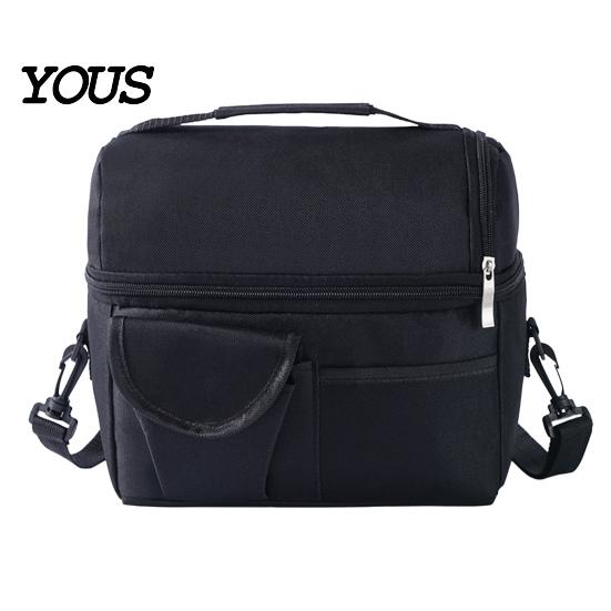 Portable Mommy Bag Insulated Double Layer Lunch with Shoulder Strap, Durable Oxford Cloth Large Outdoor Meal Prep Capacity Container, Leakproof