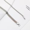 3-6mm Multi-Row Beveled Edge Chain Tennis Necklace in 18K Gold Stainless Steel