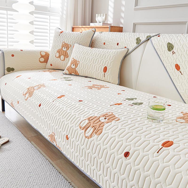 LaTeX Mat Sofa Cushion Summer Non-Slip Cushion Sofa Full Covered Cloth