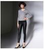 Women's High-Waist Slimming Lambskin Leather Pants: Sexy, Hip-Hugging, Casual, Long, and High Elasticity