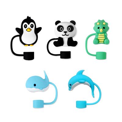 Creative Straw Covers Cap For Cup Compatible Silicone Reusable Straw Tips 10Mm For Drinking Straw Topper Decoration