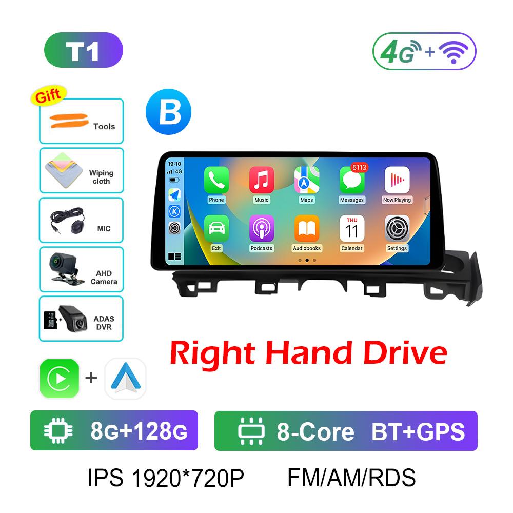 For Mazda ATENZA 2017 2018 - 2019 Wireless Carplay Android Intelligent System Bluetooth 12.3 Inch Touch Screen Accessories WIFI
