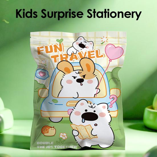 Set de Regalo de Papelería Misteriosa para Journaling en Bolsa Caja de la Suerte Creativa para Niños Estudiantes Paquete Divertido de Recompensa con Pegatinas Bolígrafos Premio de Aula Cumpleaños