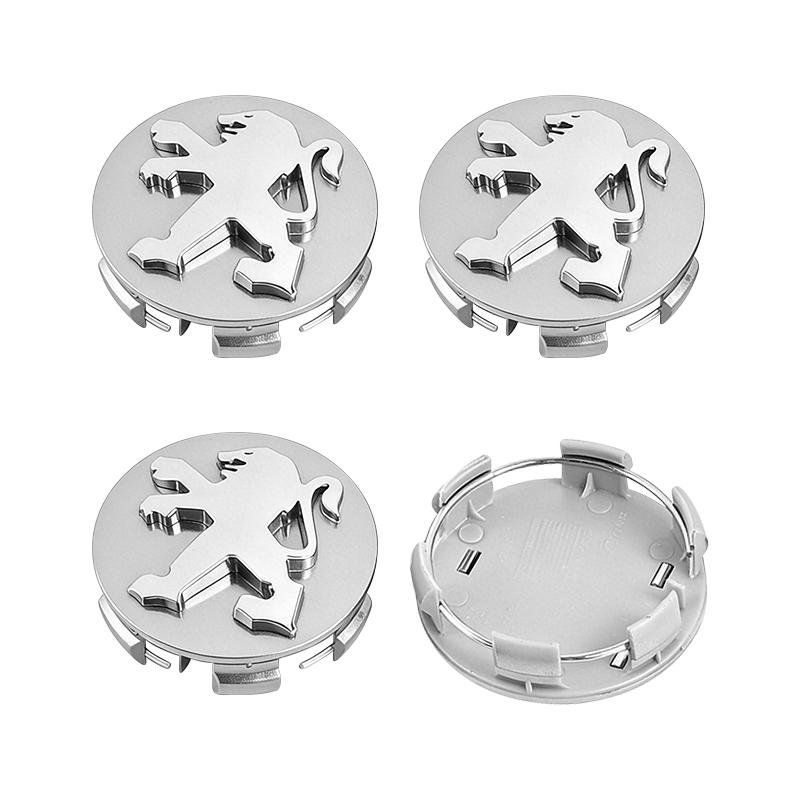 

4pc/set 60mm Car Wheel Center Hub Cap 56mm Stickers Car Rims Dust-proof Cover Hubcaps For Peugeot 206 307 301 207 407 308 406 107 108 208 408 508 607 білий
