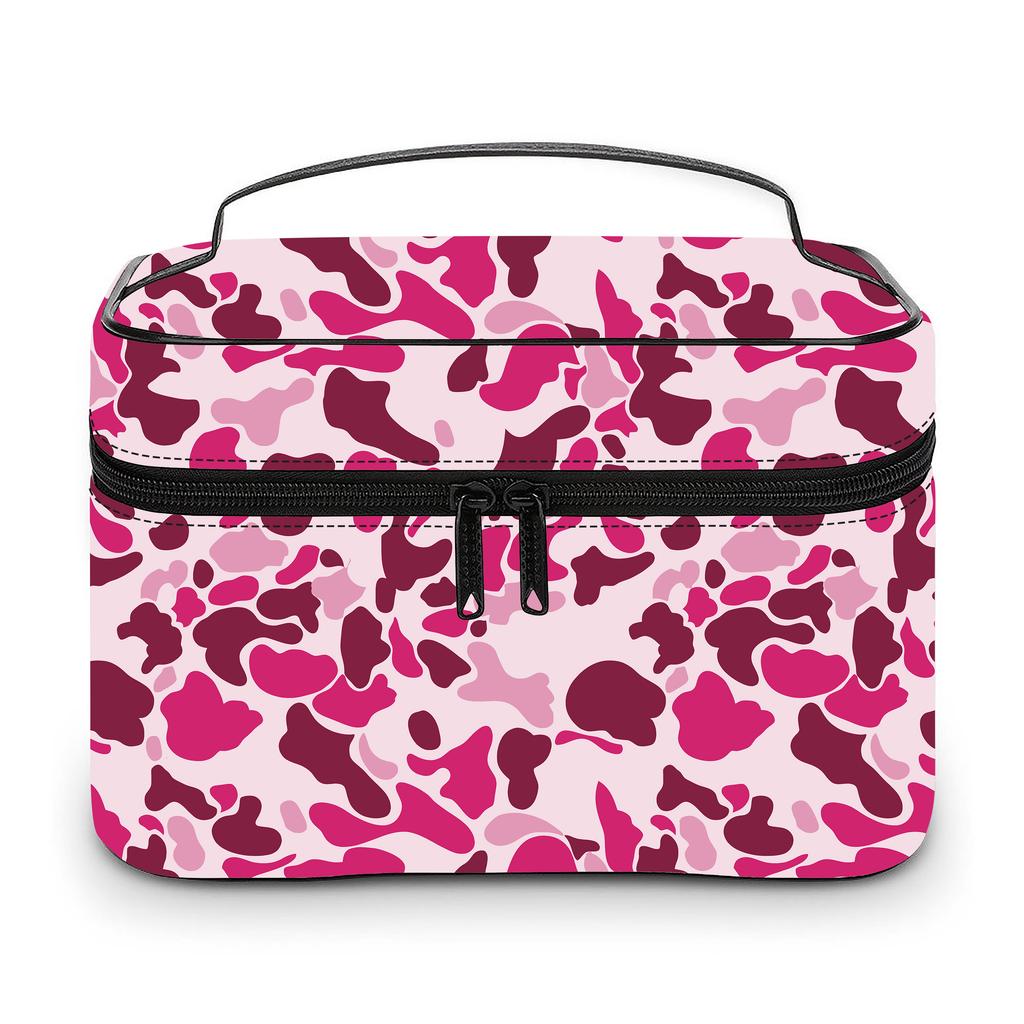 New Lady Custom Jungle Camo Cosmetic Bag Portable Cloud Camo Travel Makeup Case Large Capacity Toiletry Organizer for Women