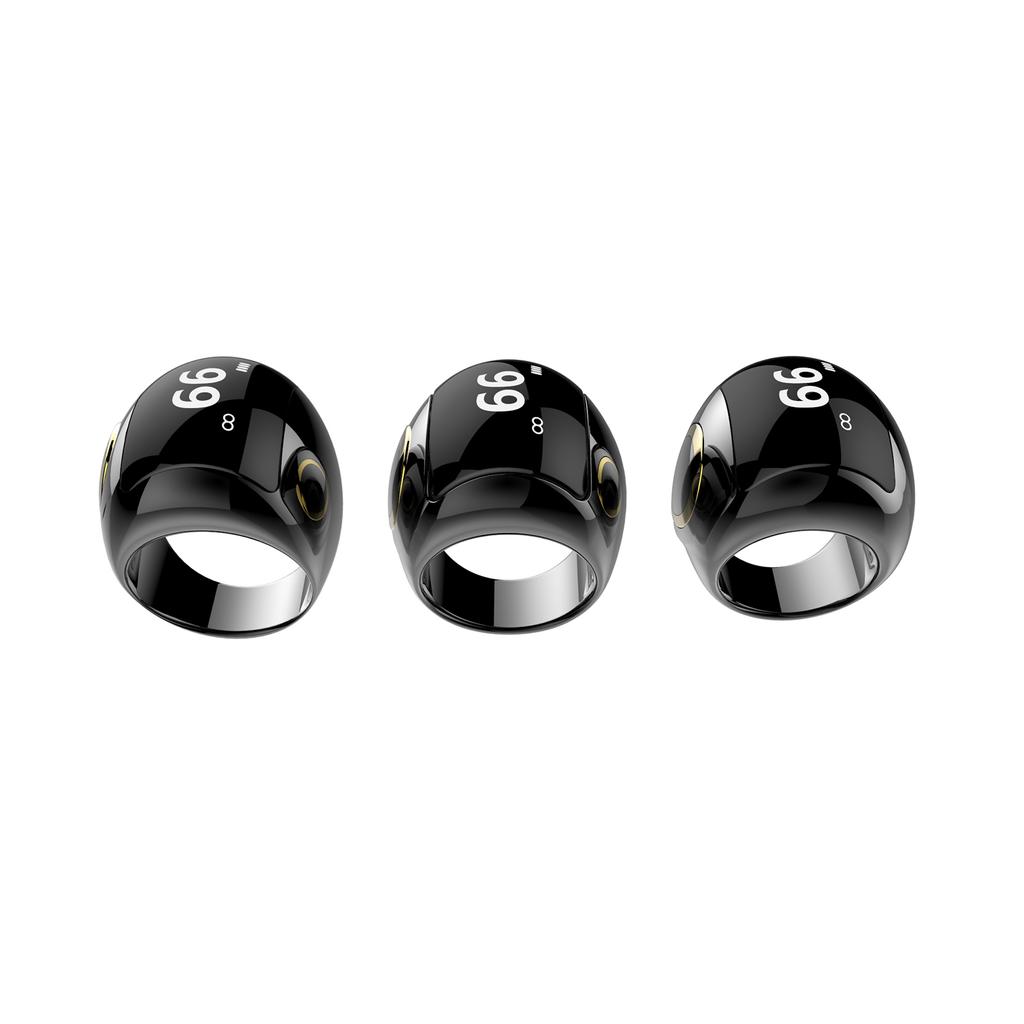 Zikr Ring Religious Smart Electronic Rosary Counter Prayer Time Reminder Alarm Clock IOS App Control Compass Ceramic Case IP68