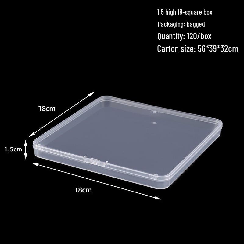 Rectangular Translucent PP Plastic Storage Box with Lid for Jewelry and Small Parts