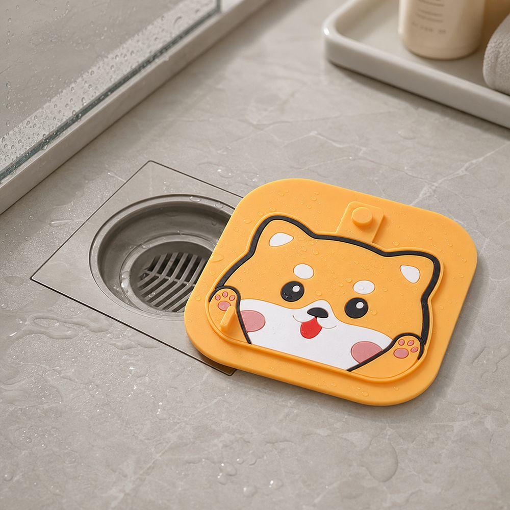 2in1 Sewer Pipe Cover Insect-proof Sink Drain Plug Deodorant Mat for Bathroom Hair Collection