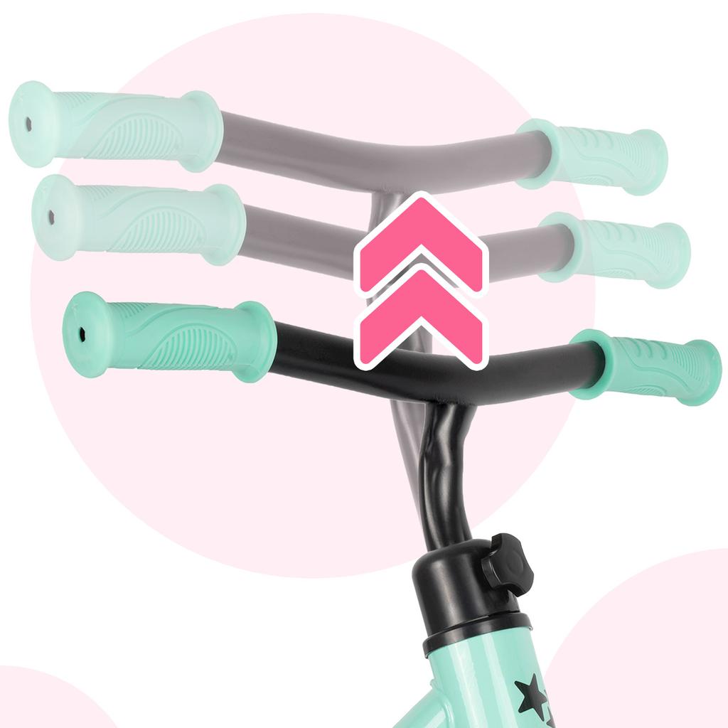 Children'S Balance Bike With Foam Wheels Eva 12" Fliko Turquoise And White