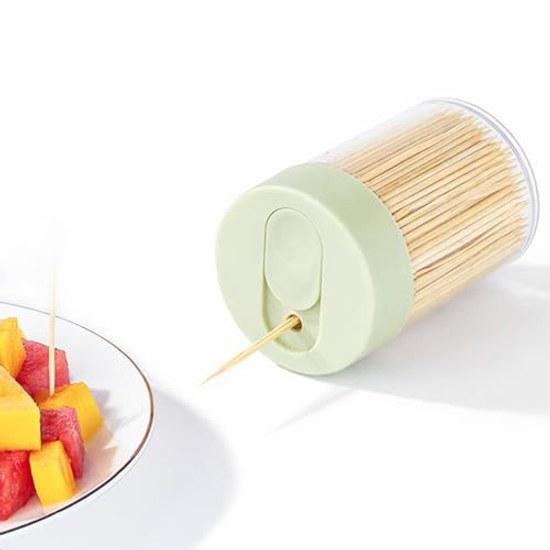 Bamboo toothpicks 350 pieces double-sided ultra-fine 1.5mm tip length 65mm material ideal everyday use (1 piece)