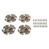 4 pcs Antique Decorative Hinges for Wooden Door Cabinets Rustic Design