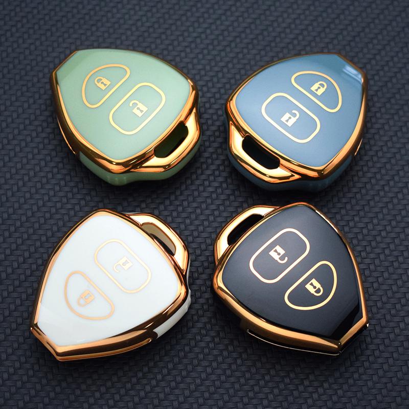 2/3/4Buttons Automotive Key Fob Housing Remote Mount Bag Fit For Toyota Corolla Vios Camry Yaris Rav4 Hilux Cruiser Fortuner Auto Key Fob Cover Case
