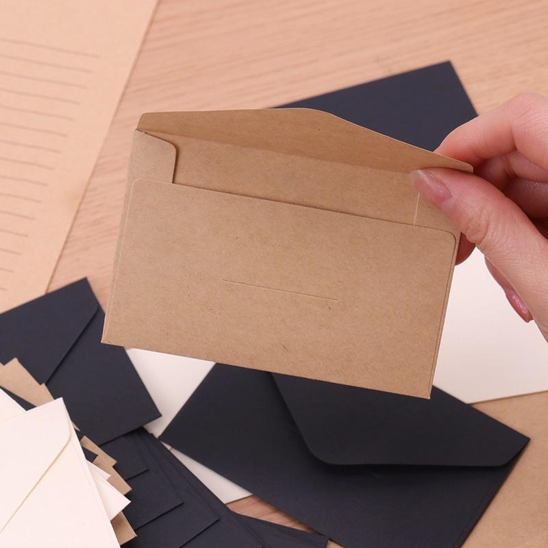 20PCS Blank Mini Kraft Paper Envelopes Wedding Invitation Envelope Gift Envelope