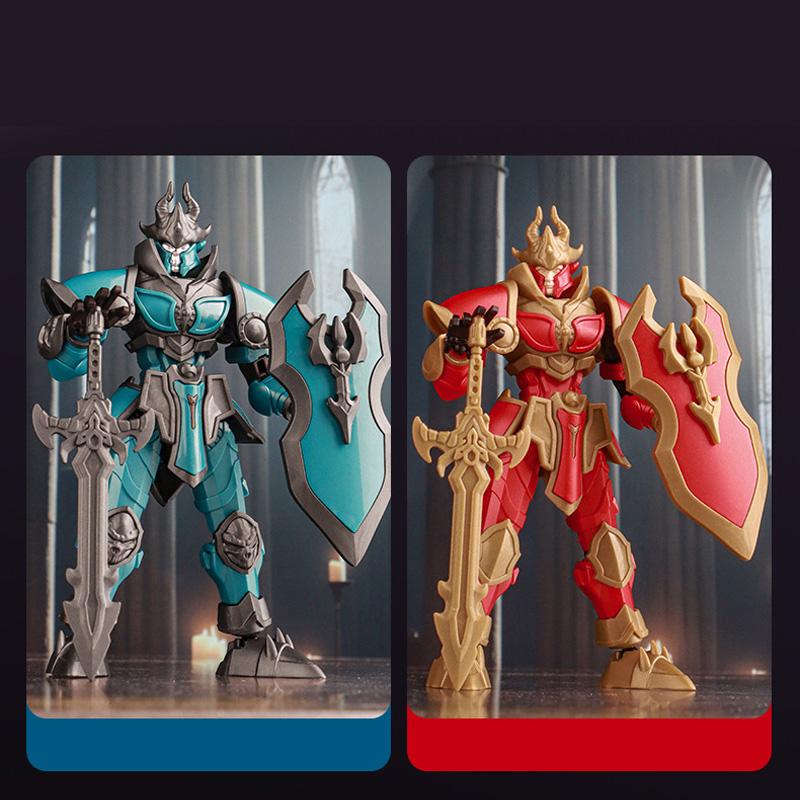 Non-Toxic Three-Dimensional Knight Assembled Mecha Model Assembly Toy Multi-Articulable Decoration Action Figures Anime Games Toy Children