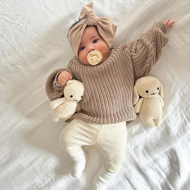 0-7T Bambino Bambina Neonato Maglione Neonato Pullover Lavorato a Maglia Top Casual Base Abbigliamento in Maglia