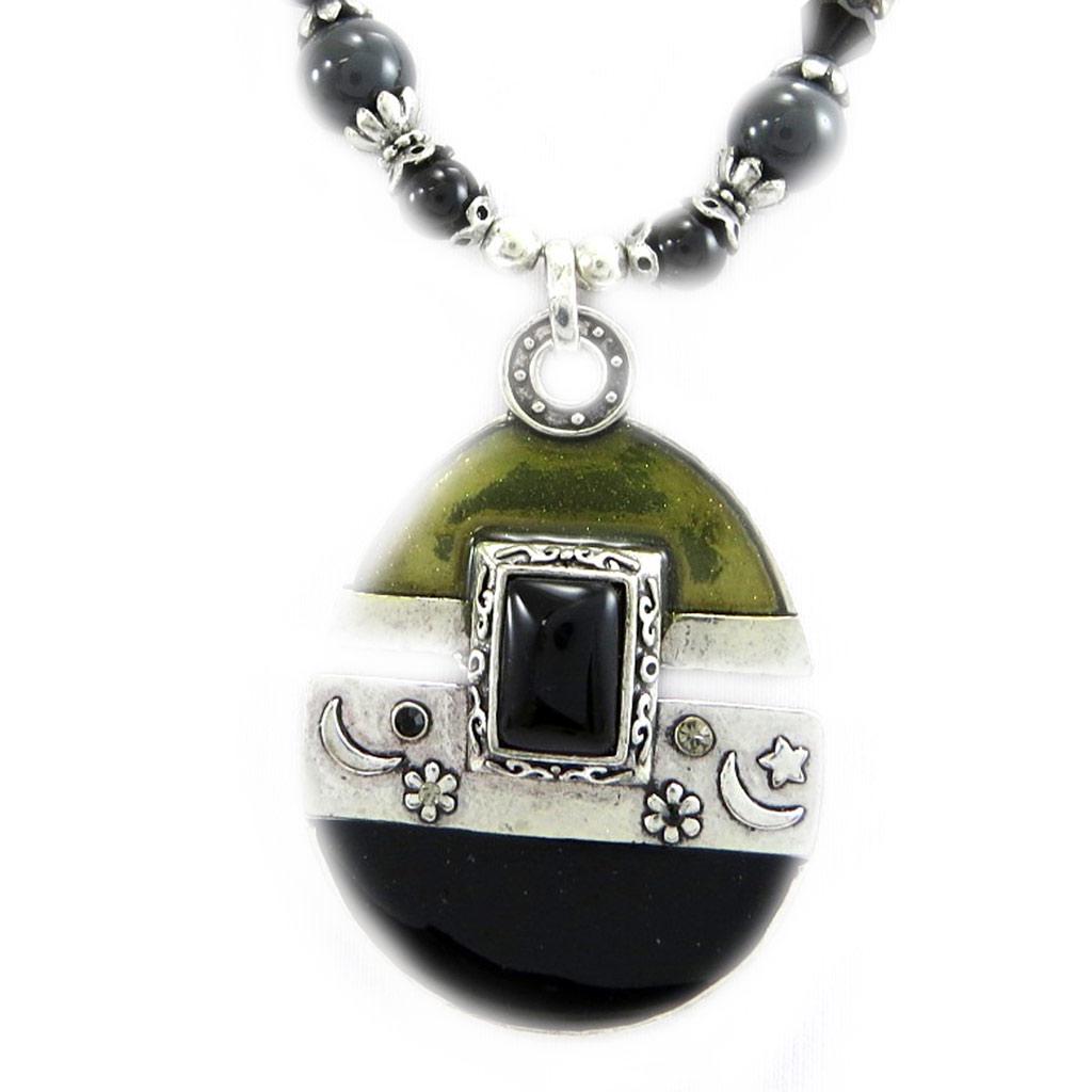 Les Trésors De Lily [G7802] - Collier Créateur 'Anamaya' noir gris