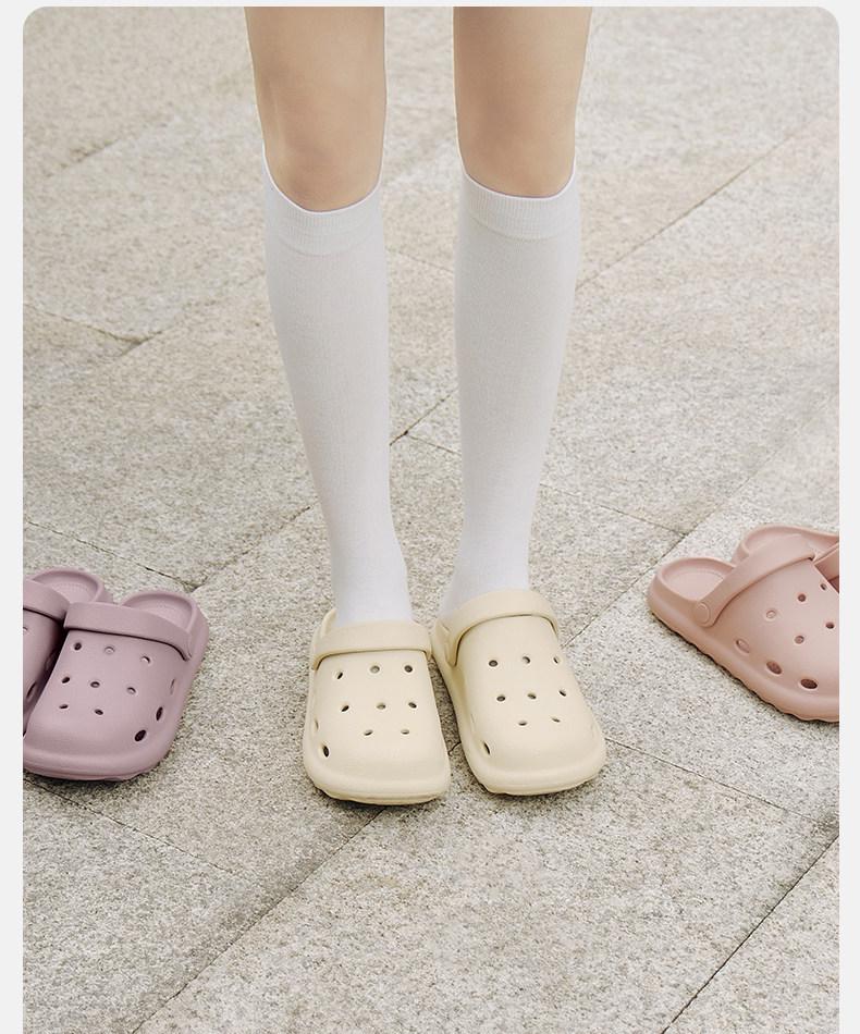 Puxi Xiaokui Yangdong Women's High-Style Summer Closed-Toe Non-slip Beach Clogs and Men's Flat Sandals.