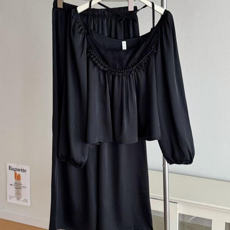 

Spring Autumn Women s Sexy Ice Silk Short Pajama Set - Pure Desire Style, Perfectly Tailored for Both Home and Outdoor Elegance XL