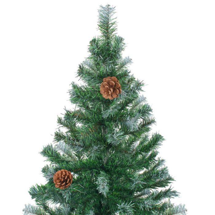 VidaXL Arbre de Noël artificiel avec pommes de pin 180 cm