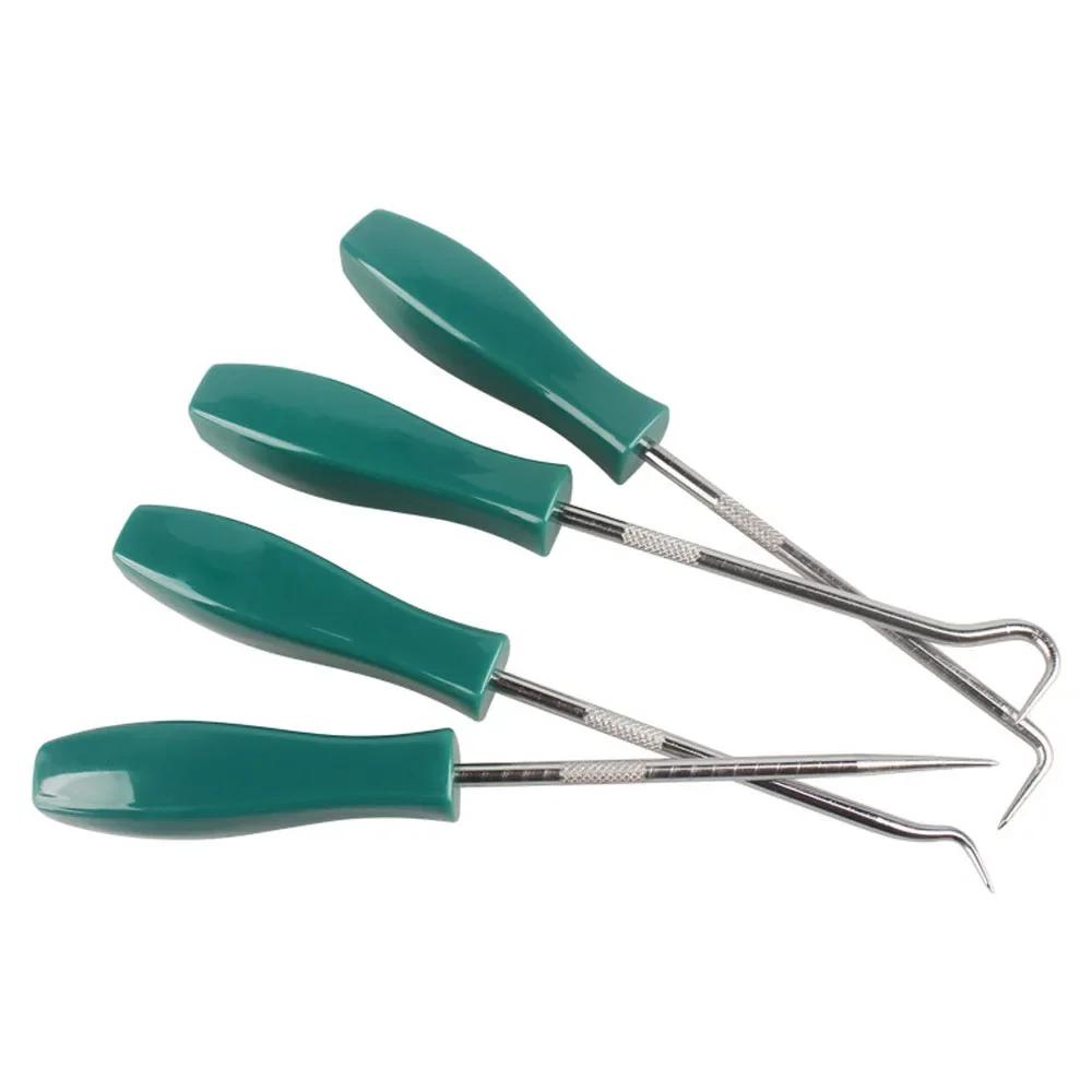 4Pcs 135mm Car Oil Seal Screwdrivers Set, with Non-Slip Grip, Durable Steel Pick Hooks for Auto Vehicle Repair & Maintenance