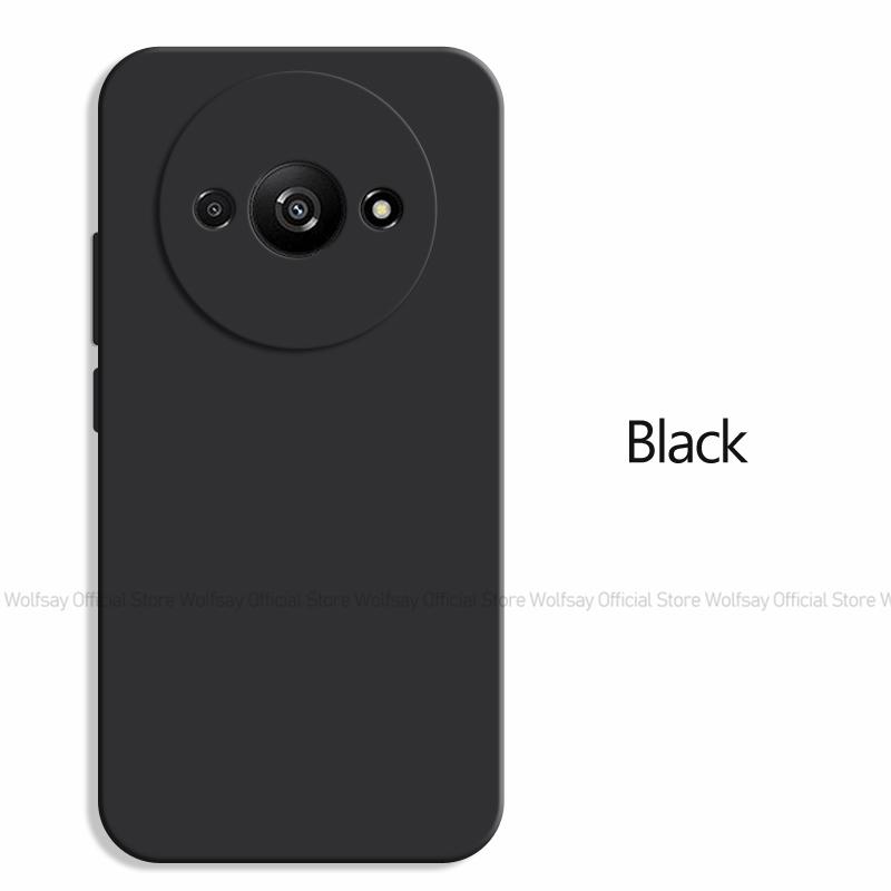 

Funda для Xiaomi Redmi A3 чехол для Xiaomi Redmi A3 чехол TPU противоударный жидкий силиконовый защитный чехол для телефона Redmi A3 чёрный