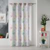 Eyelet Curtain - EDEN - Orlanes Collection - Bamboo Print - Grey - 8 Metal Eyelets