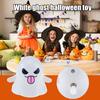 Halloweenská natahovací hračka duch Strašidelný kreslený duch Chodící hračka pro batolata chlapce dívky Pružinový natahovací mechanismus Mini bílý duch hračka