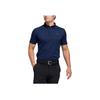 Solid Breathable Short Sleeve Polo Shirt Men Tops Navy-Blue FS6883