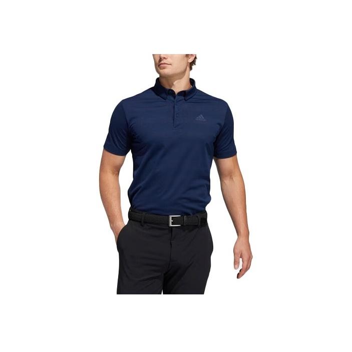 Adidas Solid Breathable Short Sleeve Polo Shirt Men Tops Navy-Blue FS6883