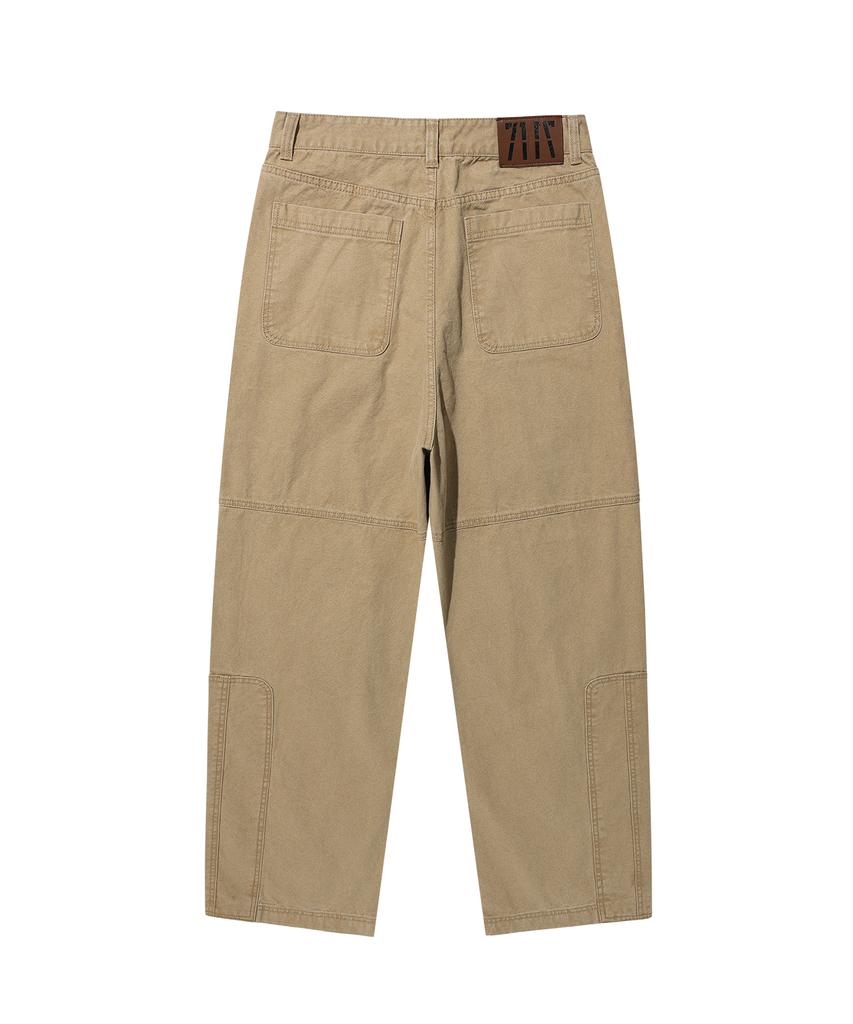 Gicheol Asym Vintage Cargo Pants (Washed Beige)