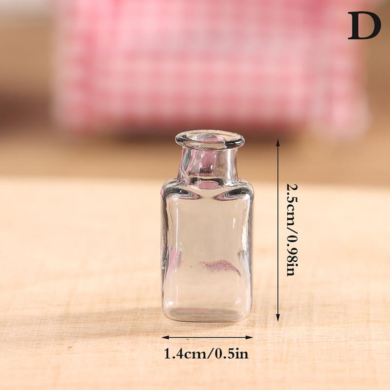 24 Styles 1/12 Lovely Miniature Dollhouse Glass Vase Mini Flower Vase for Doll House Furniture Decoration Accessories