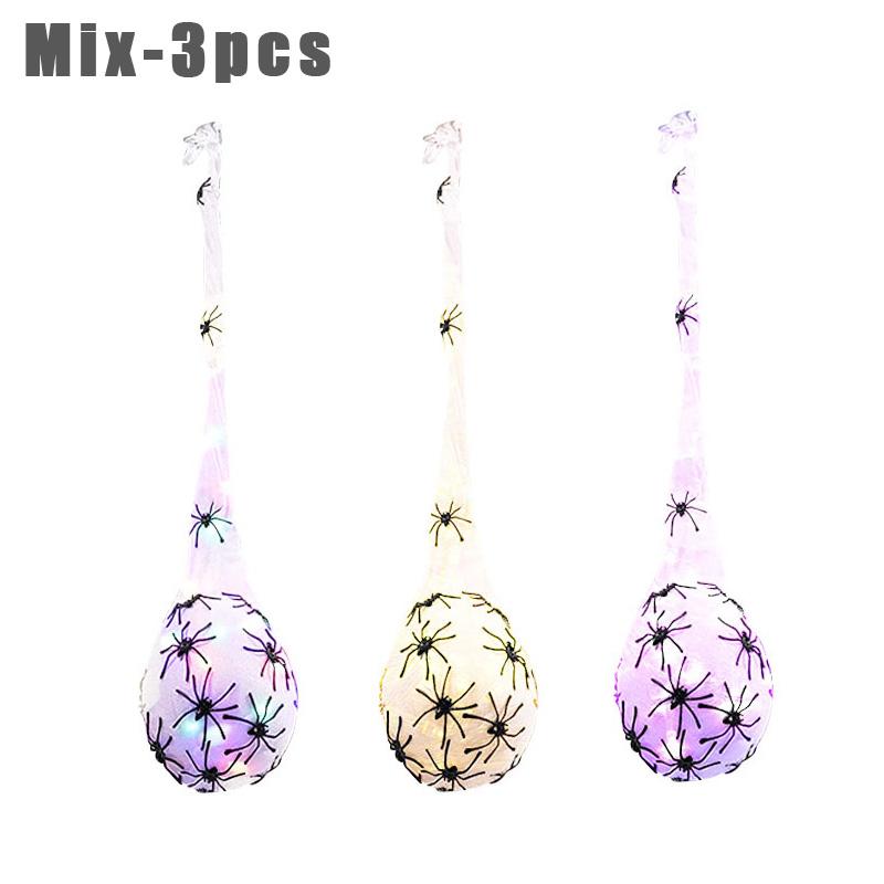 Halloween Decoration Spider Egg Glowing Spider Web Egg Hanging Decoration Party Exterior Decoration Wall Porch Lawn