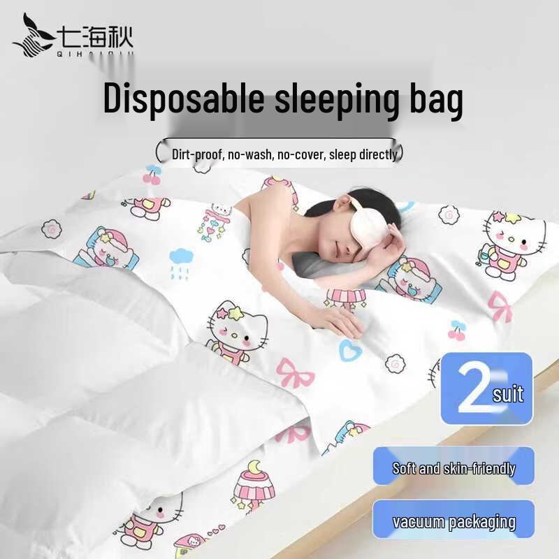 Hello Kitty Disposable Travel Bedding & Sleeping Bag Sets