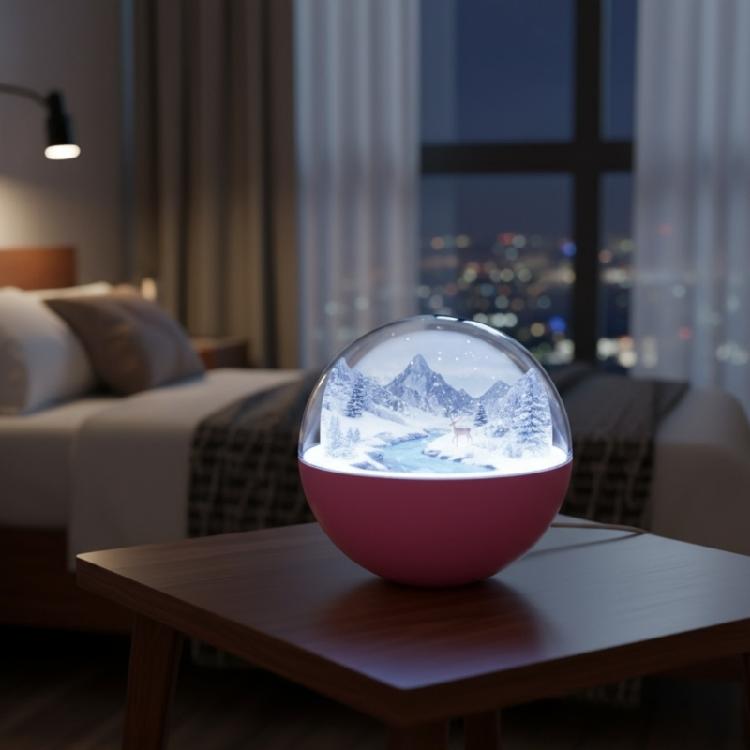 WiFi Crystal Ball Video Player with Uploadable Videos Photos Christmas Memory Orb Ornament Xmases Gift,Home Decorations