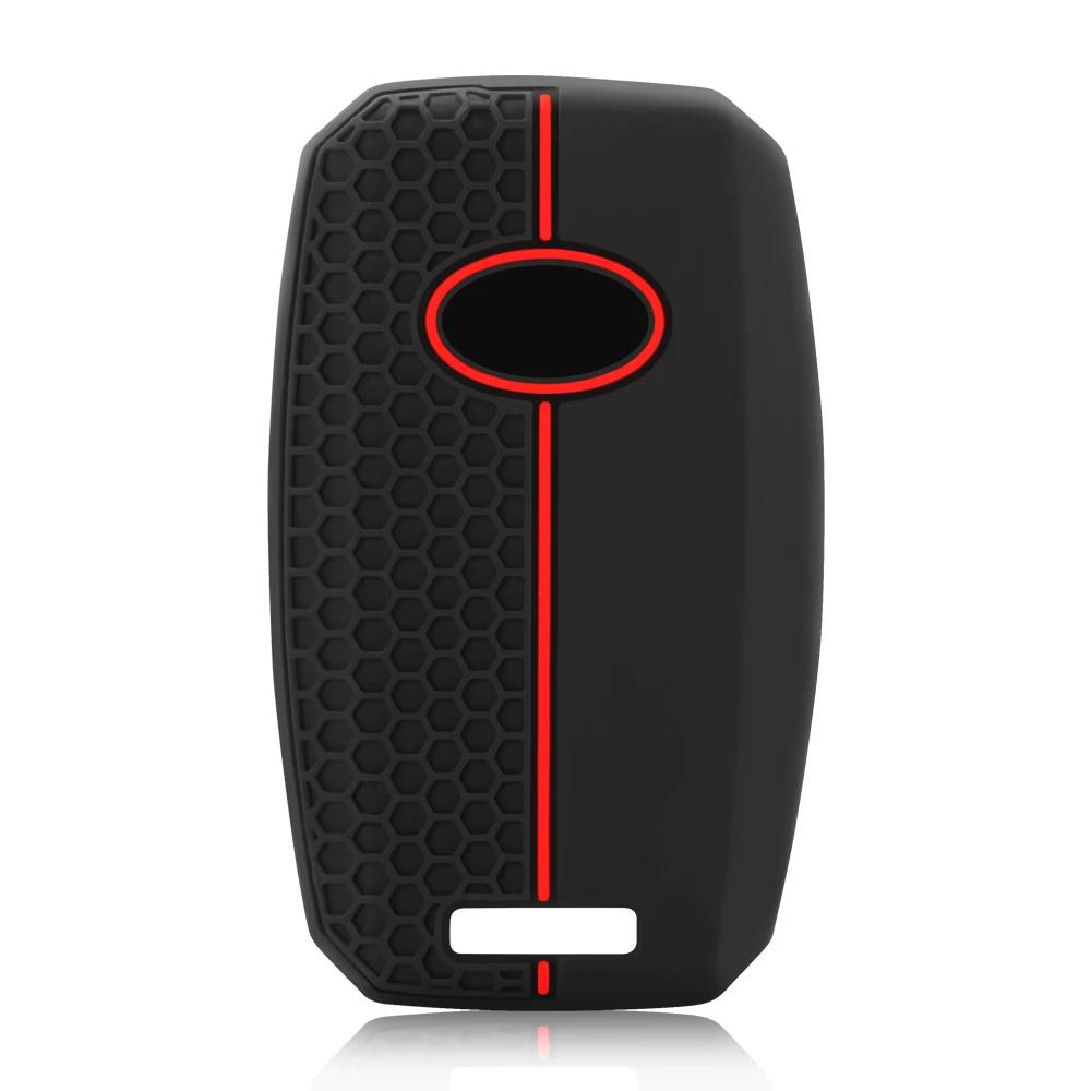 Silicone 2/3/4BT Flip Remote Car Key Shell For Kia Carens Ceed Rio Sportage Optima Sorento Cerato Soul Forte Seltos Fob Housing