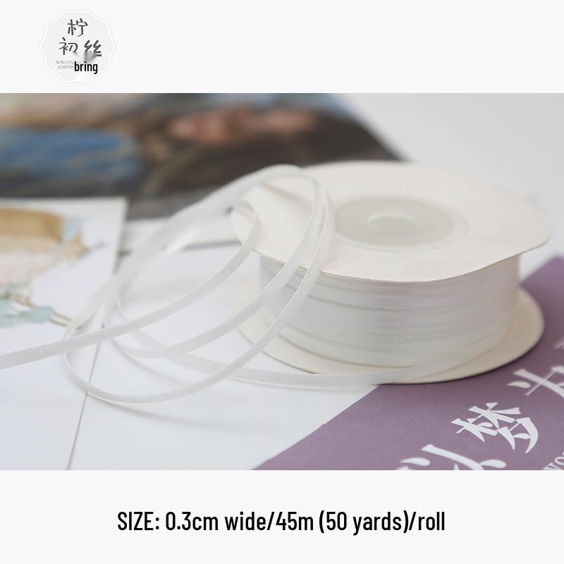 3mm Premium Double-Sided Satin Polyester Ribbon for Wedding Bows and Gift Packaging