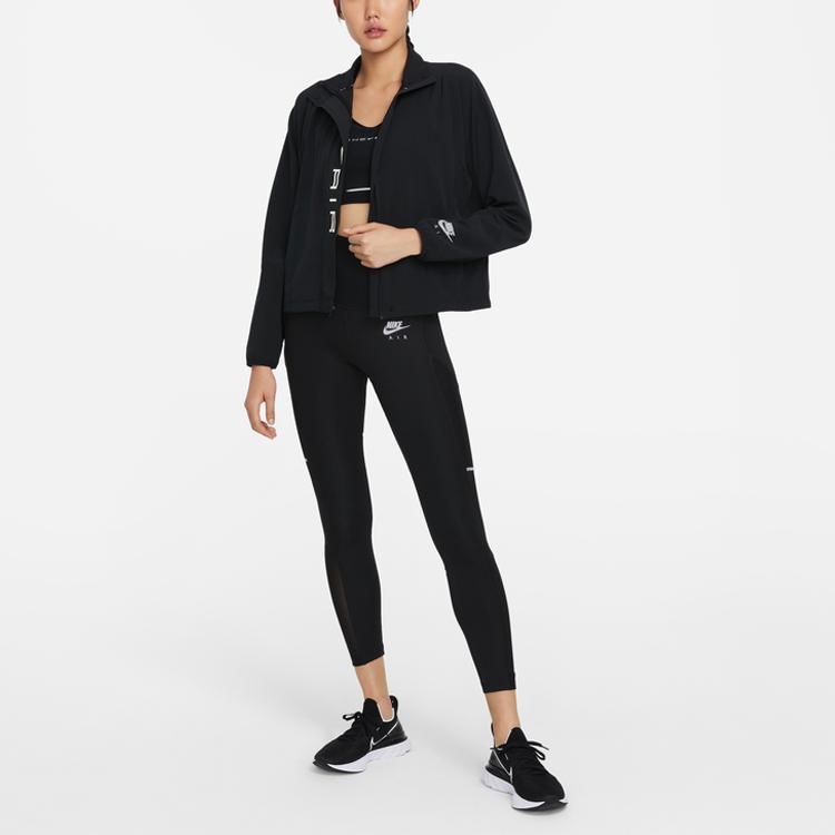 Nike Air Series Dri-Fit Casual Sports Zip Collar Long Sleeve Jacket Women jackets Black DD4030-010