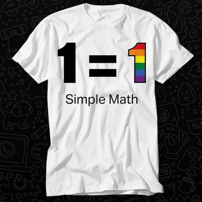 Gleichheit Einfache Mathematik Schwulen- und Lesbenrechte Stolz Stolz 1 Gleich Eins T-Shirt 552