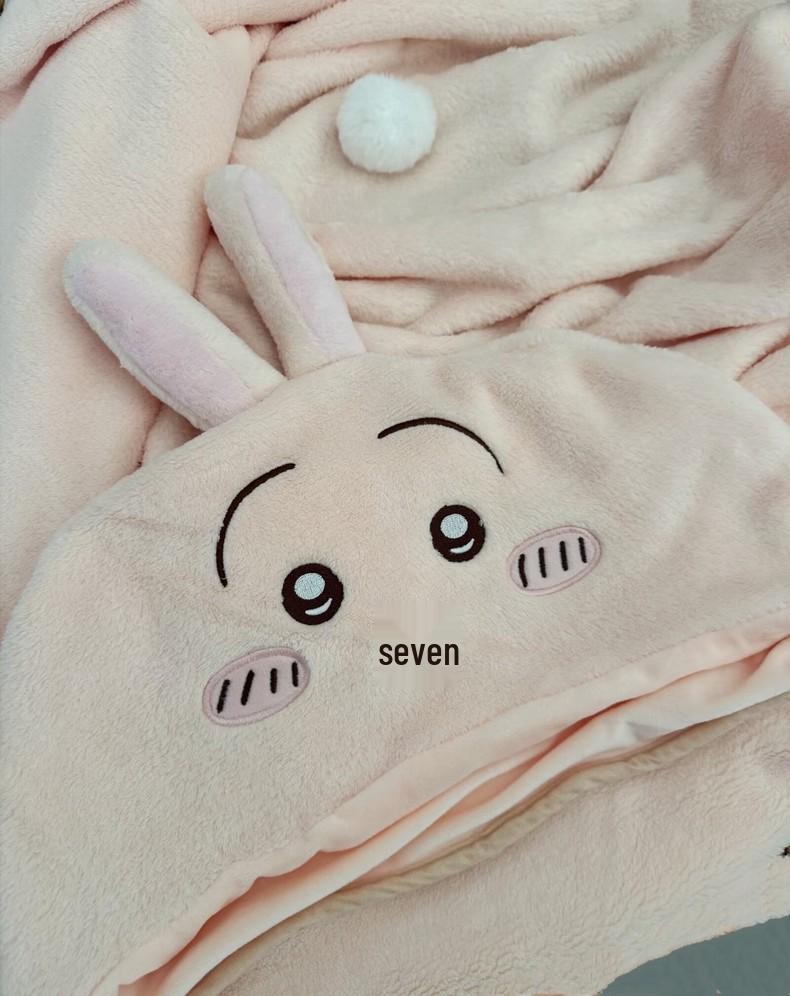Chiikawa Usagi Hachi Hooded Cloak Blanket Shawl Cape for Lazy Days