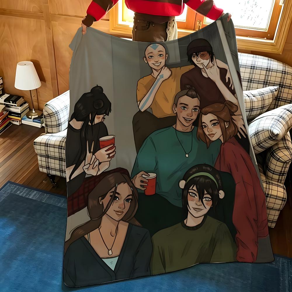 Animation A-Avatar The Last A-Airbender Throw Flannel Cozy Print Blanket, Portable, Durable Machine Washable Cute Cool