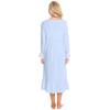 Camisón Victoriano para Mujer Tejido De Algodón Suave Manga Larga Henley Camisón Vintage Camisón De Salón con Adornos De Encaje Camisa para Dormir Camisón De Lactancia De Maternidad