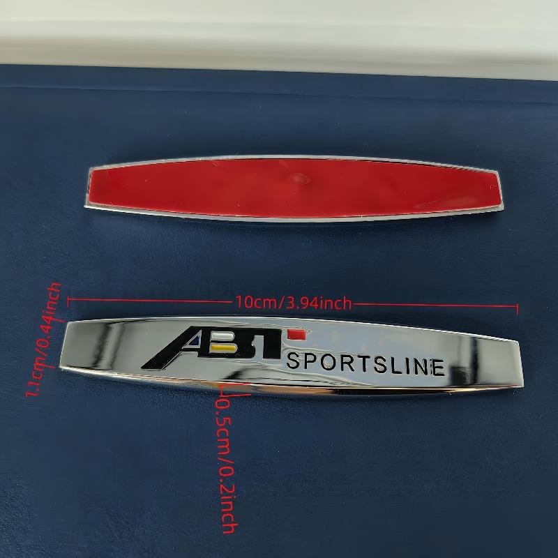 Set of 2 ABT Car Logo Decals for Decorating The Rear Trunk And Sides of Your Vehicle, Featuring a 3D Chrome End